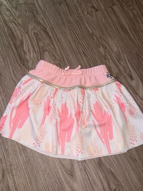 Disney Pink and Cream Girls' Skirt with Gold Waist Trim